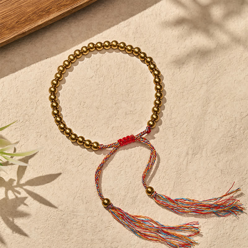 Copper Beads Red String Balance Bracelet