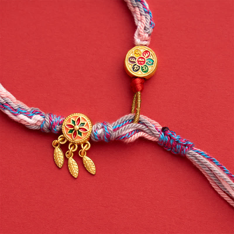 Ethnic-style Five-Color Red String Protection Bracelet