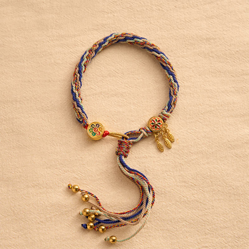 Ethnic-style Five-Color Red String Protection Bracelet