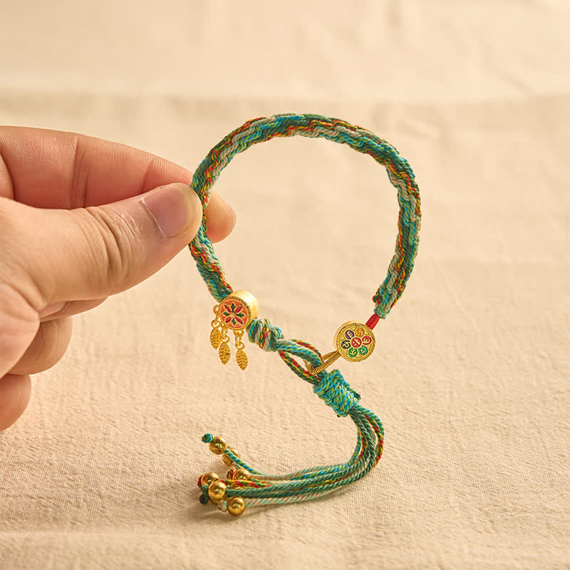 Ethnic-style Five-Color Red String Protection Bracelet