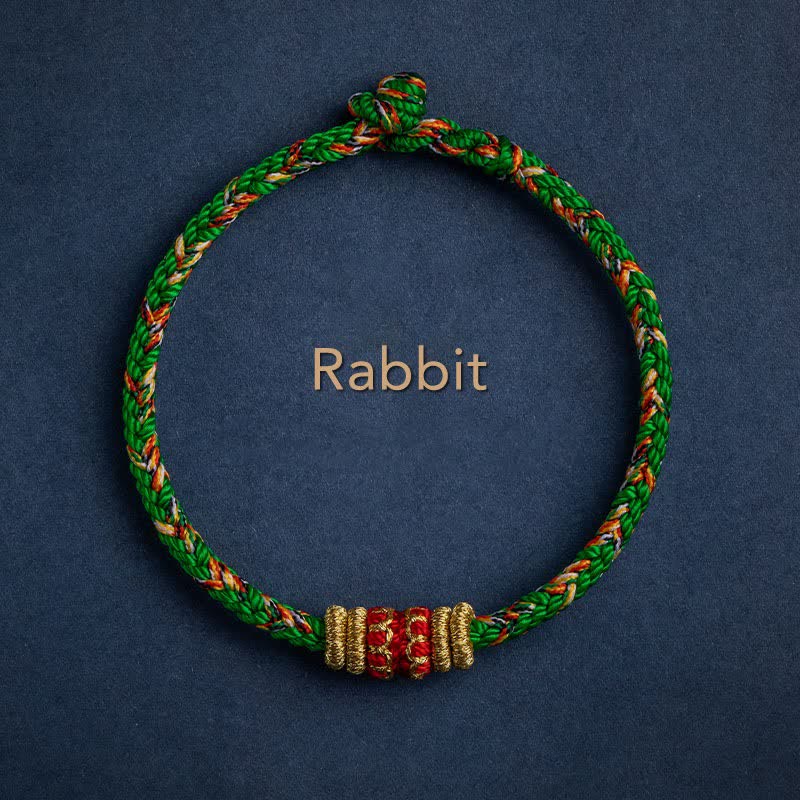 Tibet Handmade Chinese Zodiac Luck Strength Braided String Bracelet
