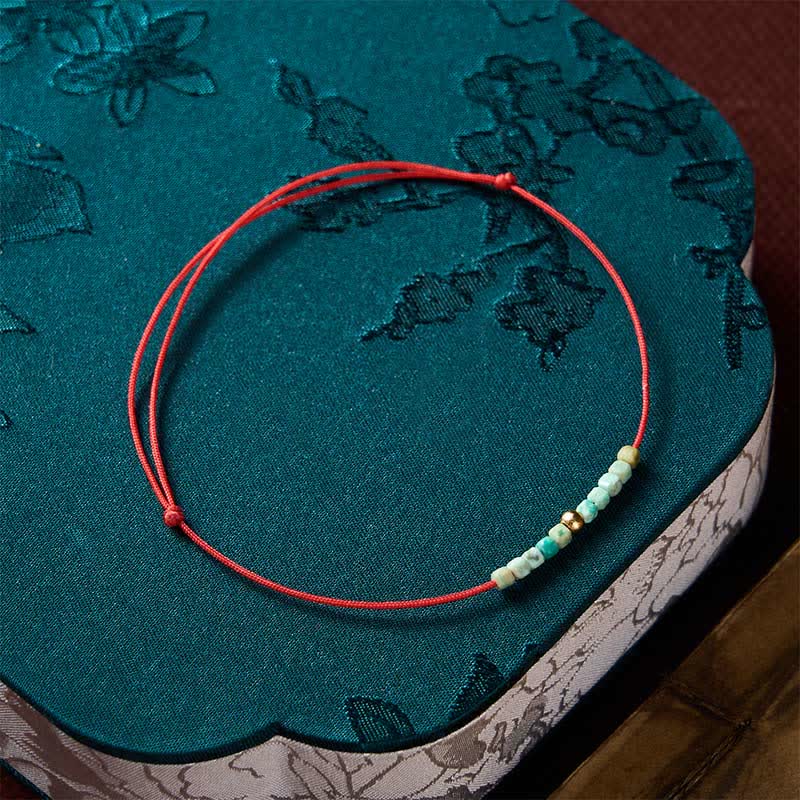Hand-Woven Ultra-fine Turquoise Beads Luck Rope Bracelet