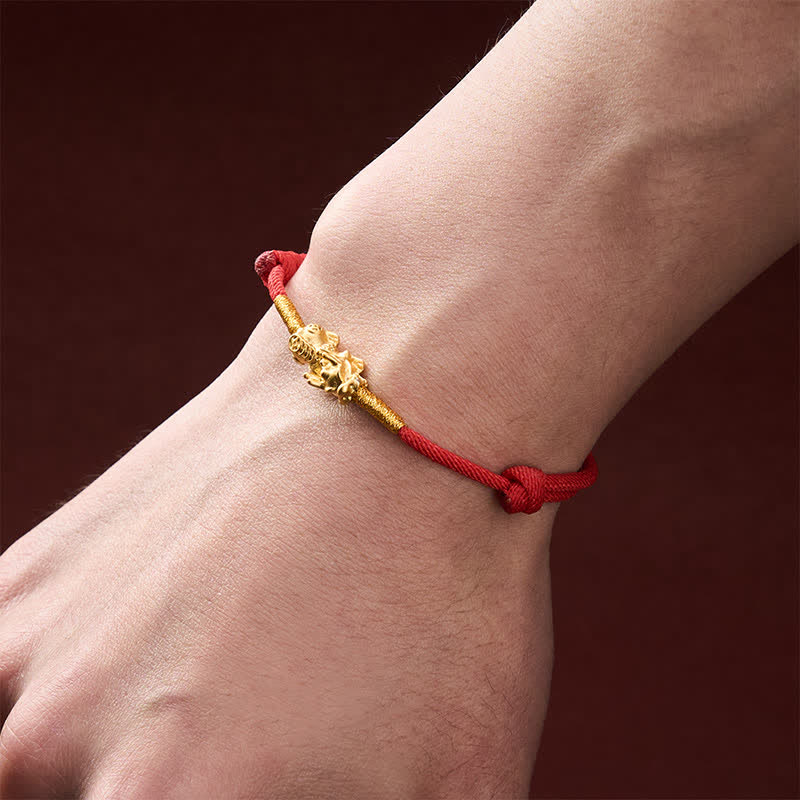 Handmade Red String PiXiu Luck Bracelet
