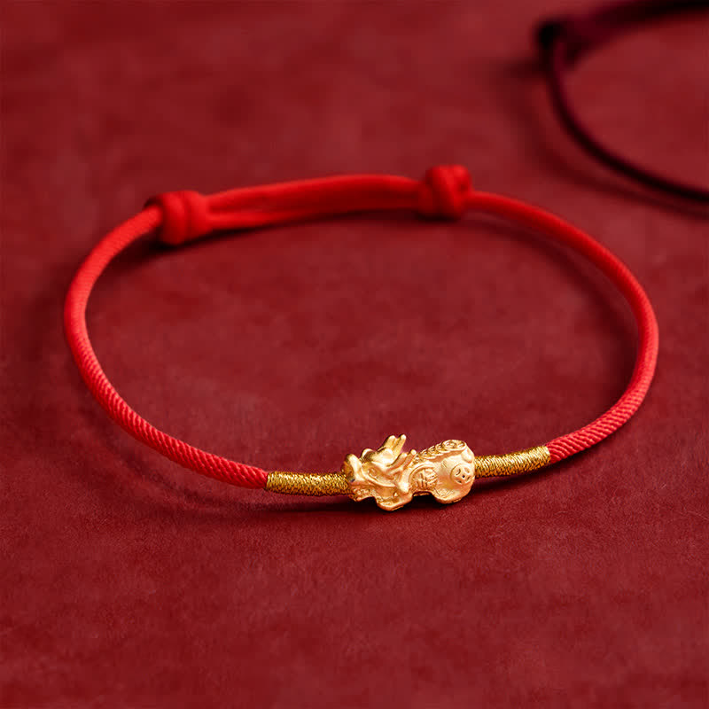 Handmade Red String PiXiu Luck Bracelet