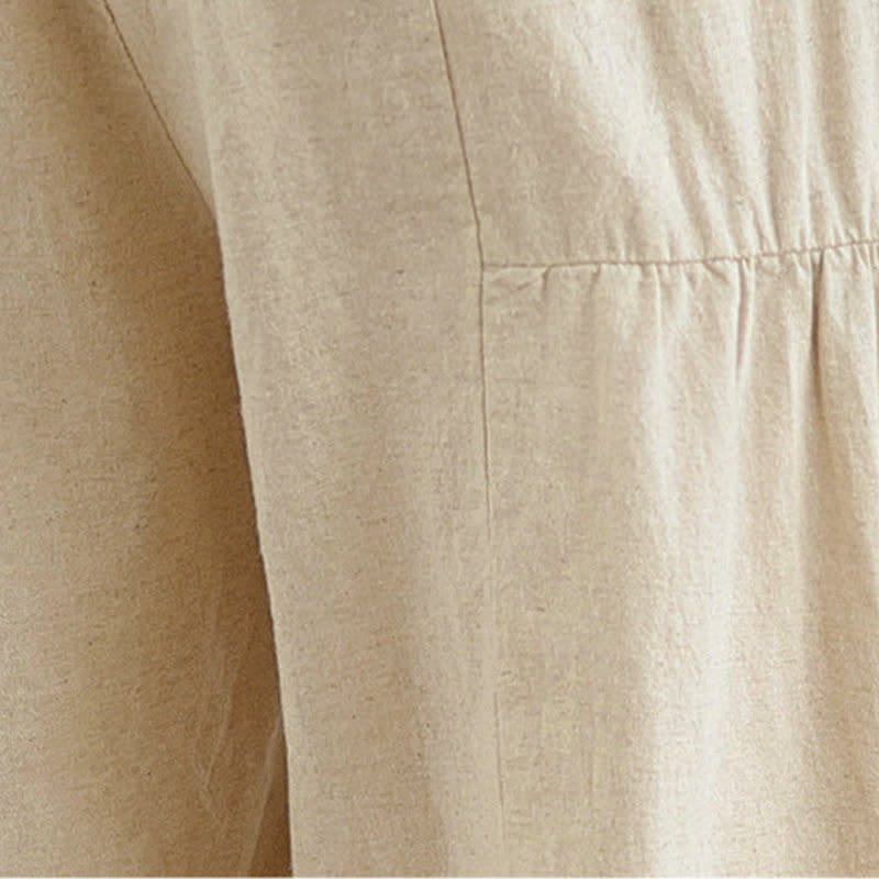 Casual Plain Lace Splicing Cotton Women's Cropped Wide Leg Pants With Pockets
