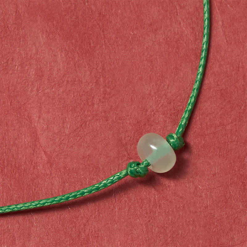Minimalist Green Aventurine Protection Braided Red String Bracelet