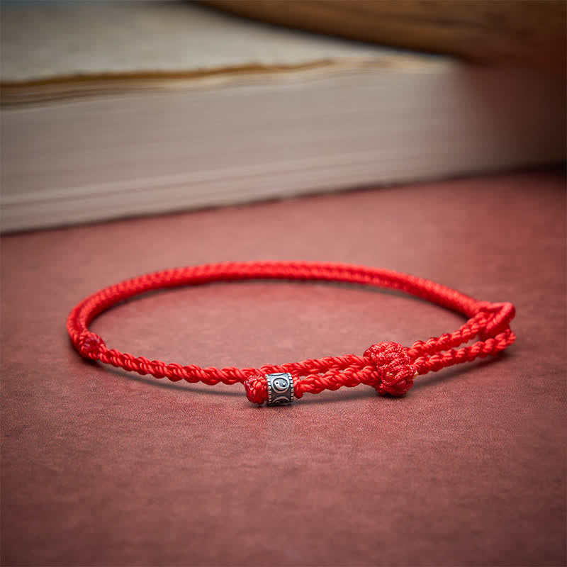 Red String 925 Sterling Silver Yin Yang Protection Bracelet