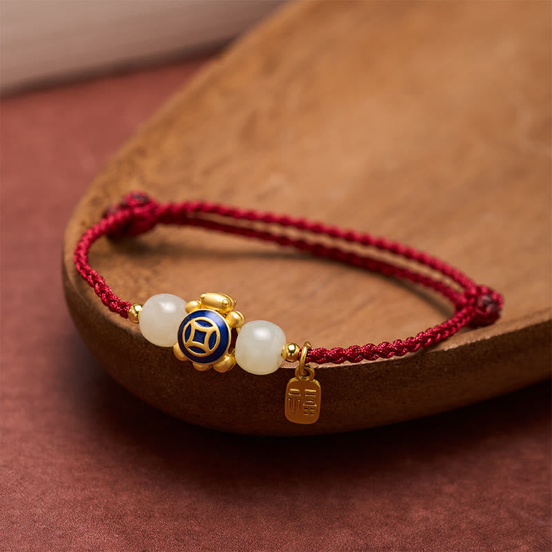 Turtle Red String Hand-Woven Strength Bracelet