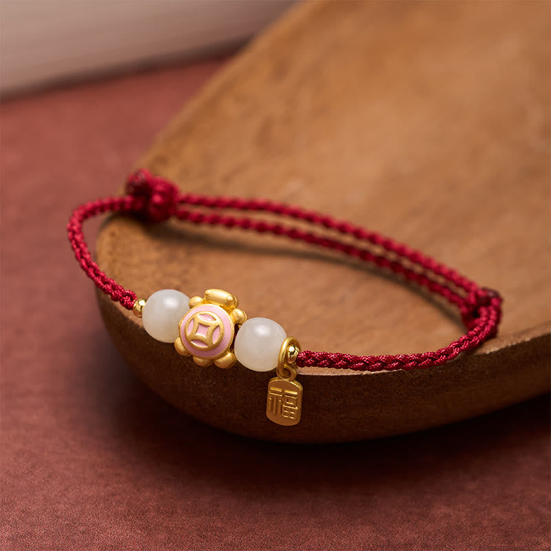 Turtle Red String Hand-Woven Strength Bracelet