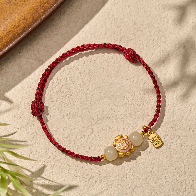 Turtle Red String Hand-Woven Strength Bracelet