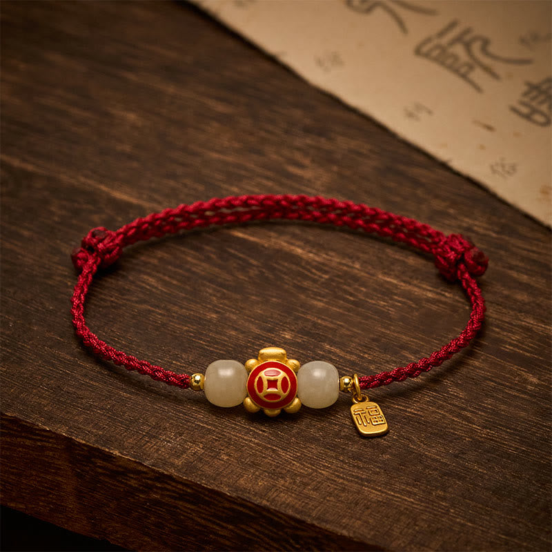 Turtle Red String Hand-Woven Strength Bracelet