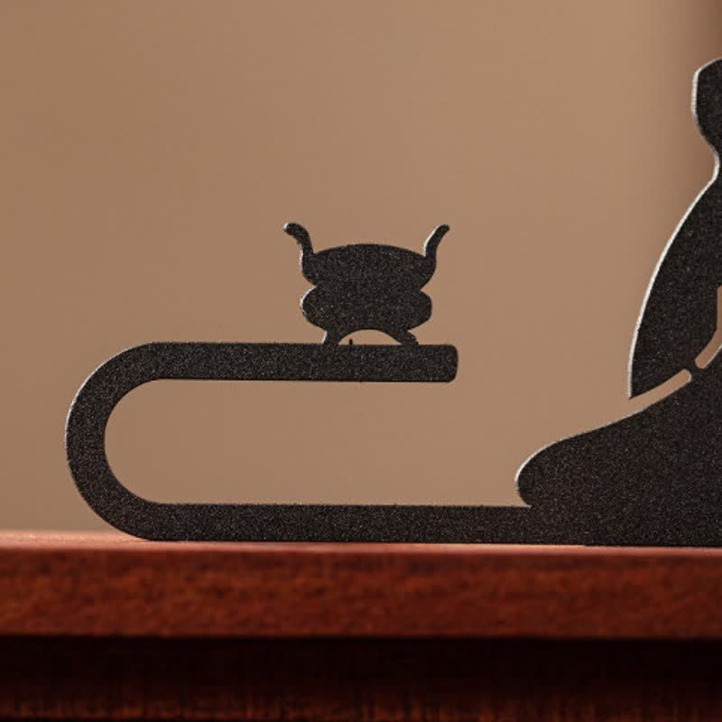 Zen Monk Natural Wood and Iron Meditation Incense Burner