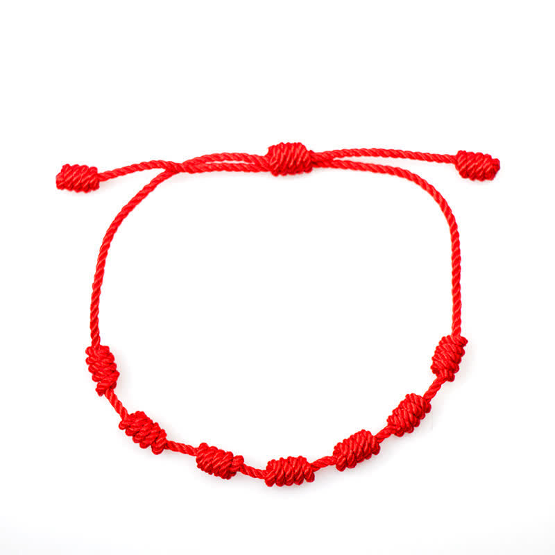 4Pcs Evil Eye Seven Knot Red String Protection Bracelet