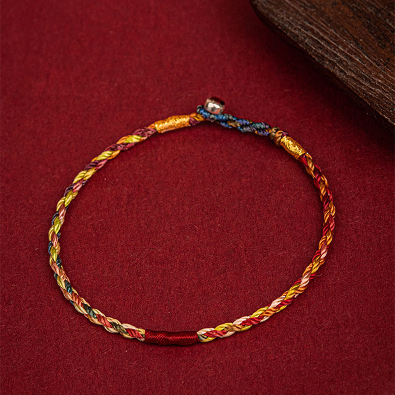 Handmade Five Color Thread Luck Couple Child Adult Bracelet