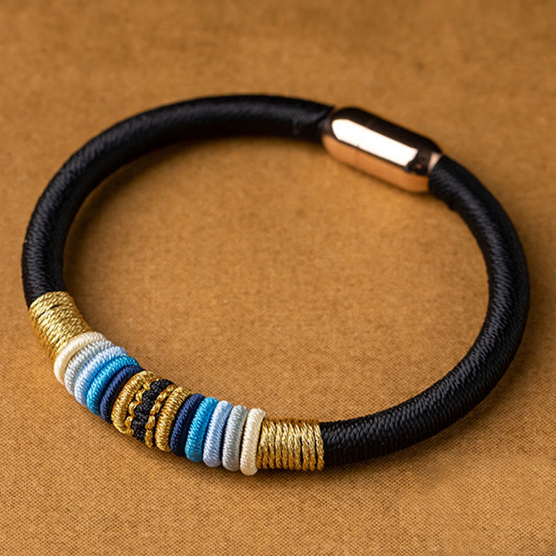 Tibetan Handmade King Kong Knot Protection Magnetic Buckle Braided Bracelet