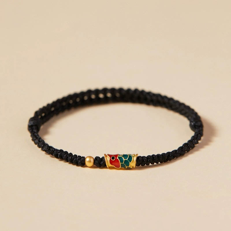 Handcrafted Koi Fish Wealth Prosperity Braided Rope Bracelet