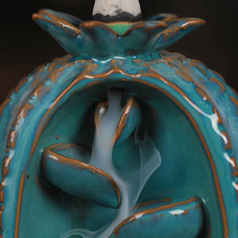 Cactus Ceramic Backflow Smoke Fountain Incense Burner