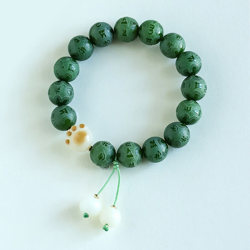 Bodhi Seed Om Mani Padme Hum Carved Harmony Bracelet