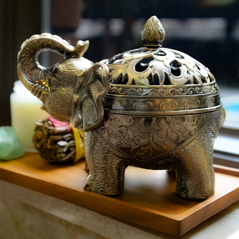 Elephant Alloy Incense Holder Home Decoration Incense Burner