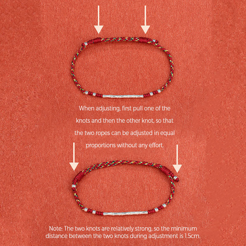 Tibet Handmade Multicolored Bamboo Protection Braided String Bracelet