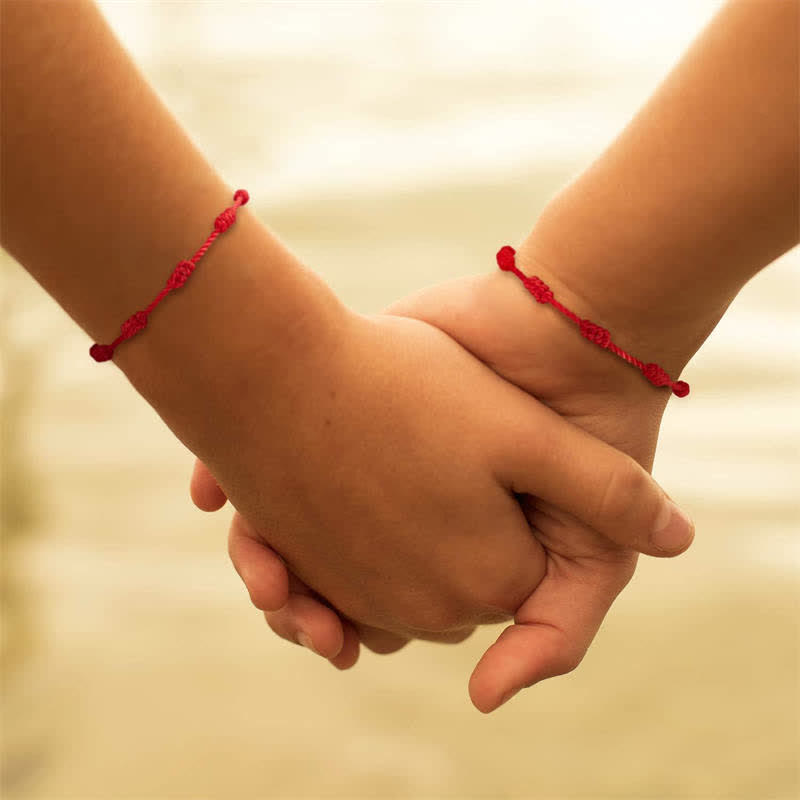 4Pcs Evil Eye Seven Knot Red String Protection Bracelet