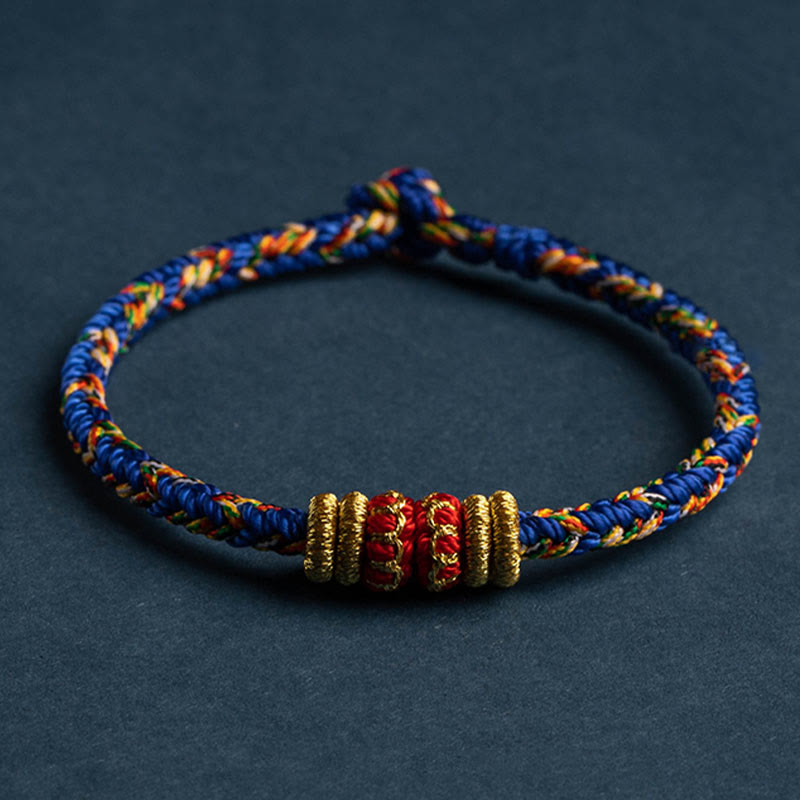 Tibet Handmade Chinese Zodiac Luck Strength Braided String Bracelet
