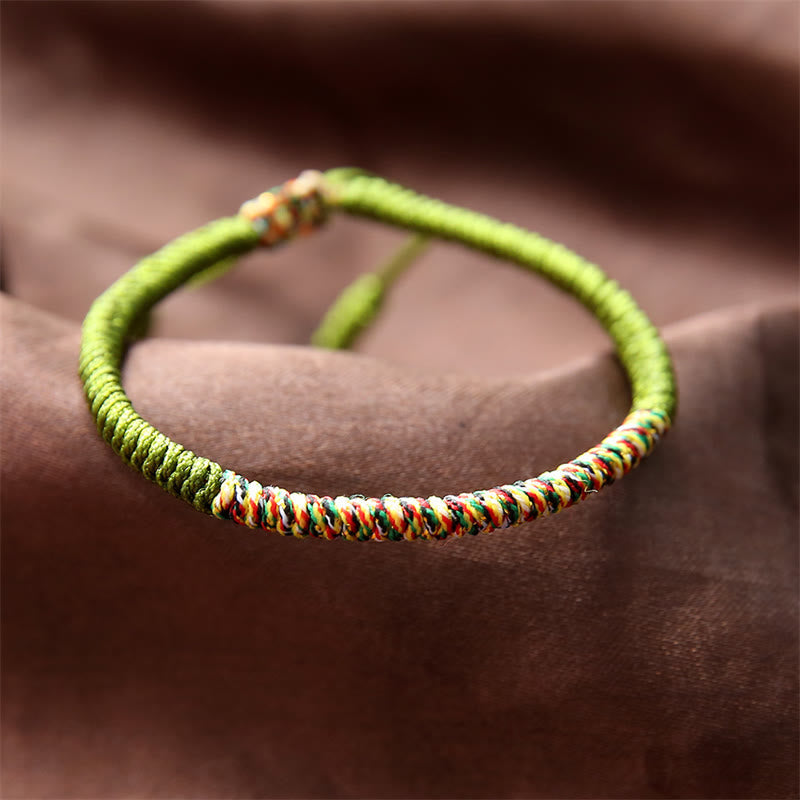 Tibetan Handmade Multicolor King Kong Knot Luck Strength Braided Bracelet