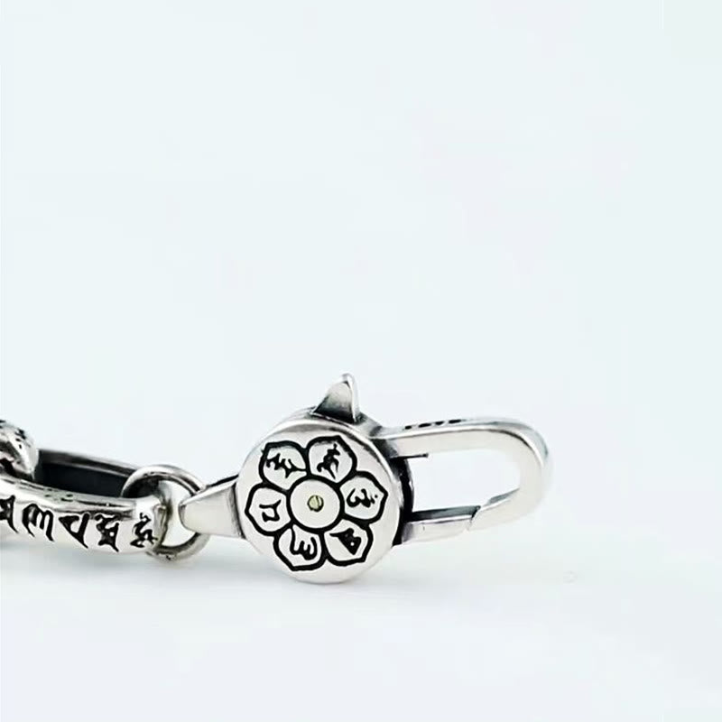 Om Mani Padme Hum Double Dorje Copper Engraved Wisdom Bracelet