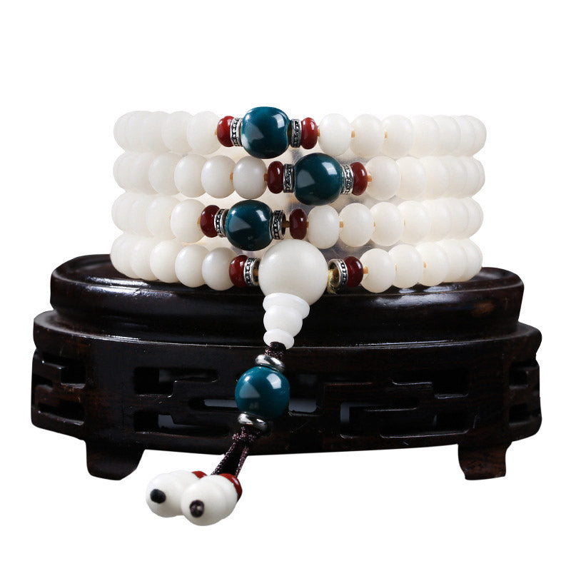 Bodhi Seed Bead Lotus Blessing Charm Bracelet