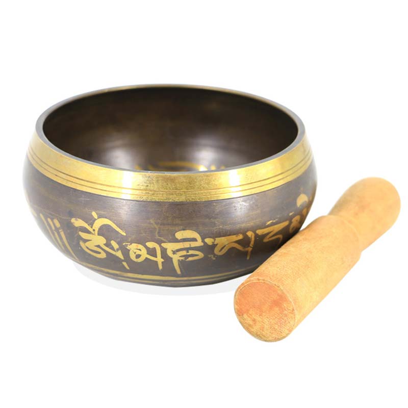 Tibetan Meditation Bowl for and Mindfulness Om Mani Padme Hum Singing Bowl