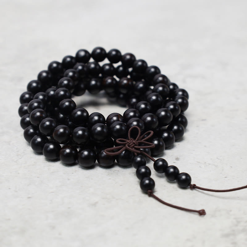 108 Mala Beads Bracelet Prayer Meditation Sandalwood Elastic