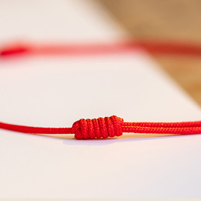 Four Leaf Clover Cinnabar Blessing Calm String Bracelet Anklet