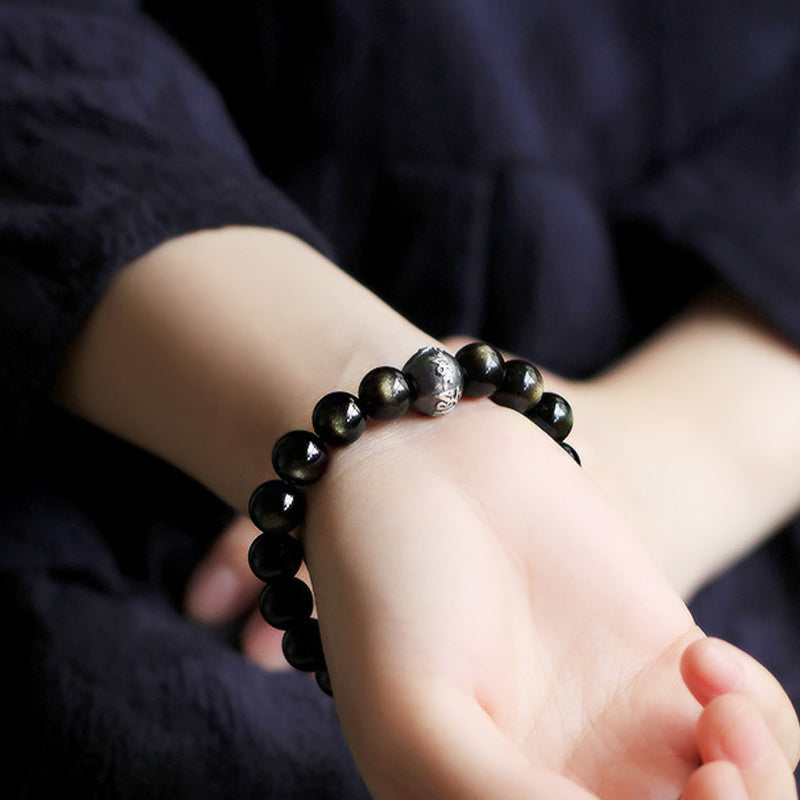 Chinese Zodiac Obsidian Purification Bracelet