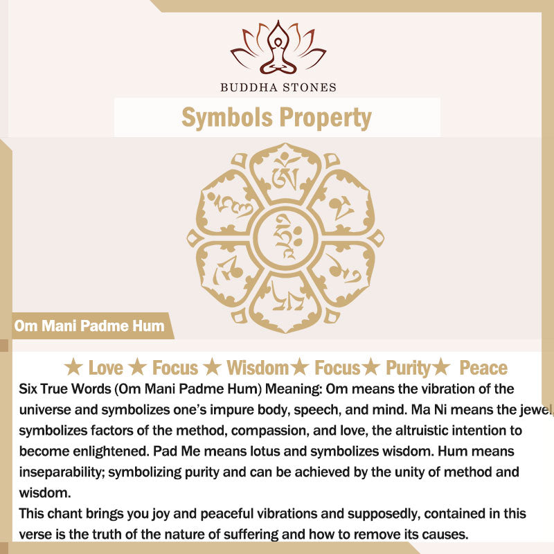 Om Mani Padme Hum Purity Peace Braid Style Bracelet