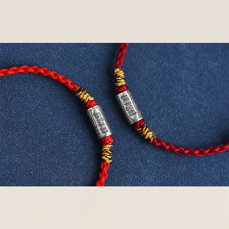 Handcrafted 925 Sterling Silver Everything Goes Well Design Protection Strength Bracelet Anklet