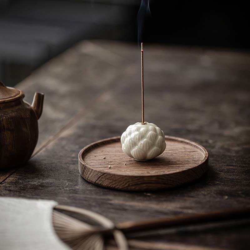 Mini Lotus Flower Meditation Ceramic Stick Small Incense Burner Decoration