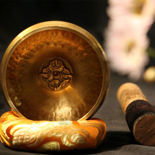 Tibetan Sound Bowl Handcrafted for Relaxation and Mindfulness Meditation Singing Bowl Set