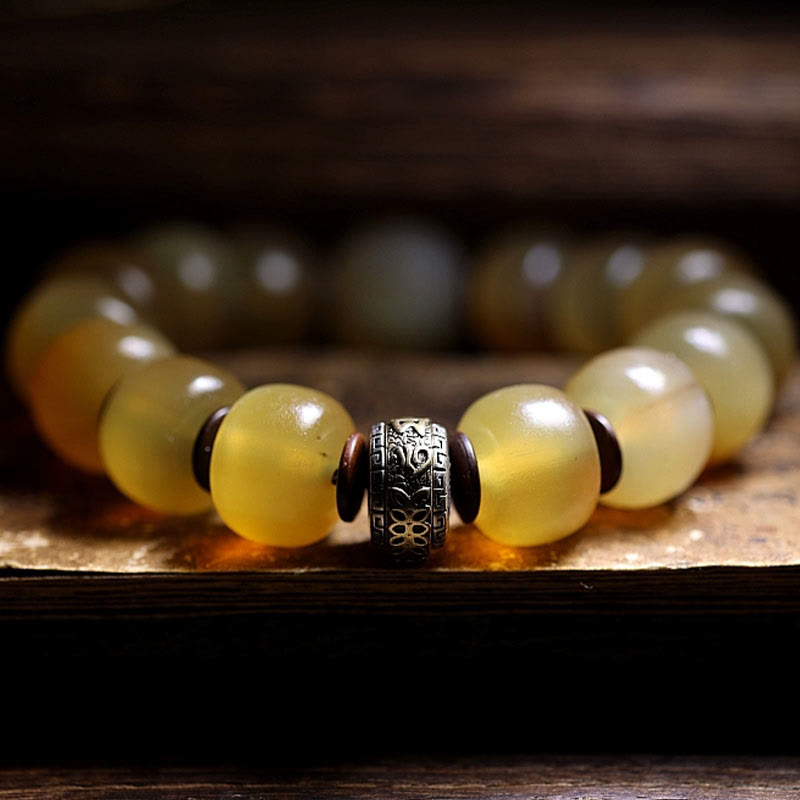 Handmade Tibetan Sheep Horn Om Mani Padme Hum Auspiciousness Bracelet