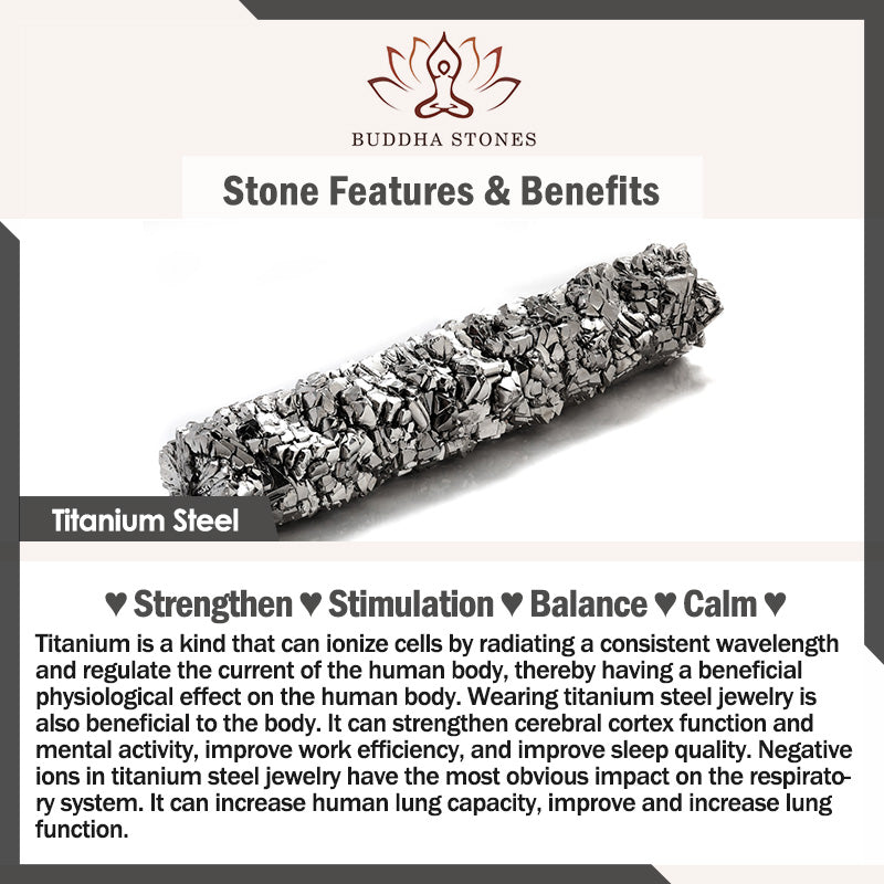 Six True Words Balance Calm Titanium Steel Ring