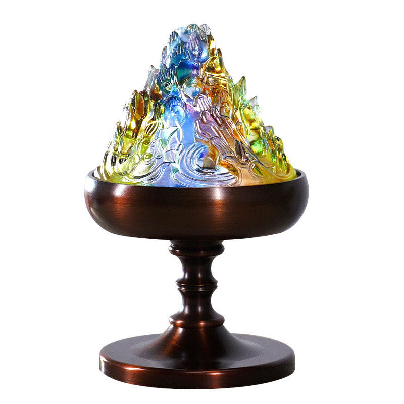 Liuli Crystal Mountain Meditation Incense Burner