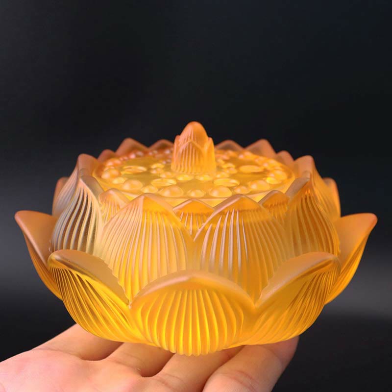 Lotus Liuli Crystal Meditation Incense Burner