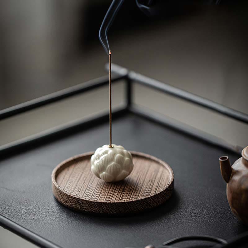 Mini Lotus Flower Meditation Ceramic Stick Small Incense Burner Decoration