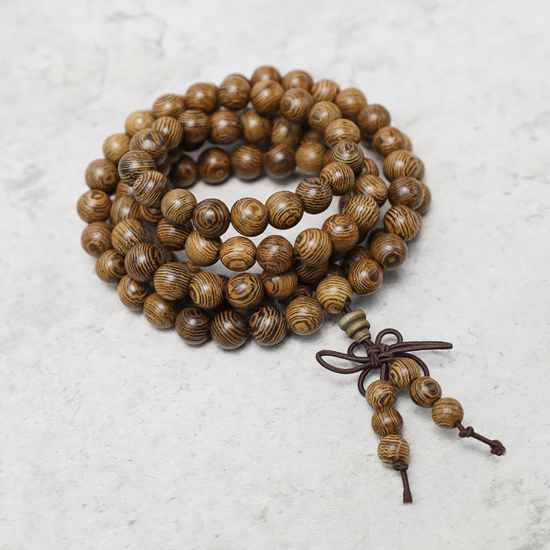 108 Mala Beads Bracelet Prayer Meditation Sandalwood Elastic