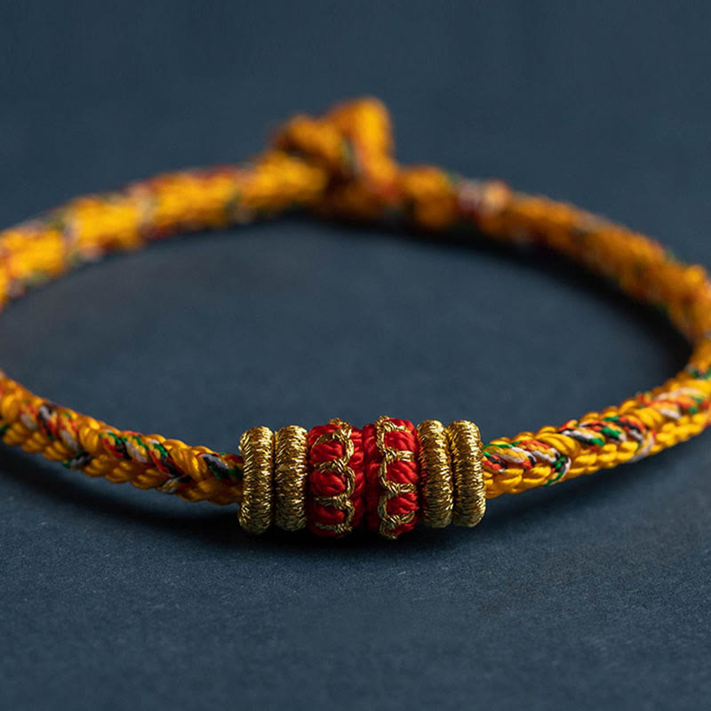 Tibet Handmade Chinese Zodiac Luck Strength Braided String Bracelet