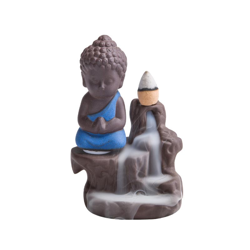 Backflow Smoke Fountain Ceramic Blessing Incense Burner Decoration