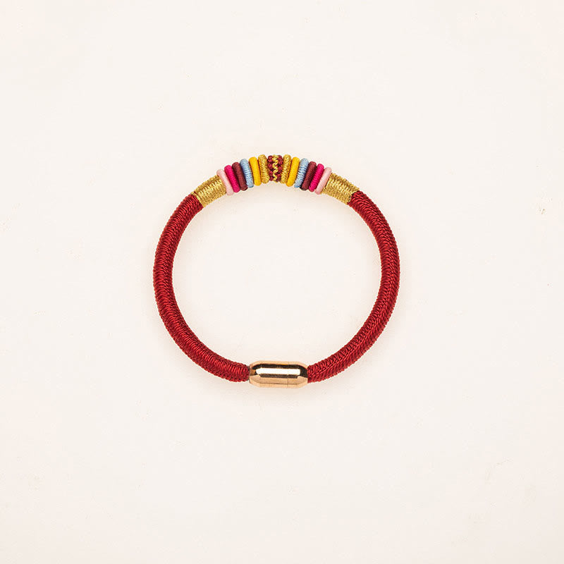 Tibetan Handmade King Kong Knot Protection Magnetic Buckle Braided Bracelet