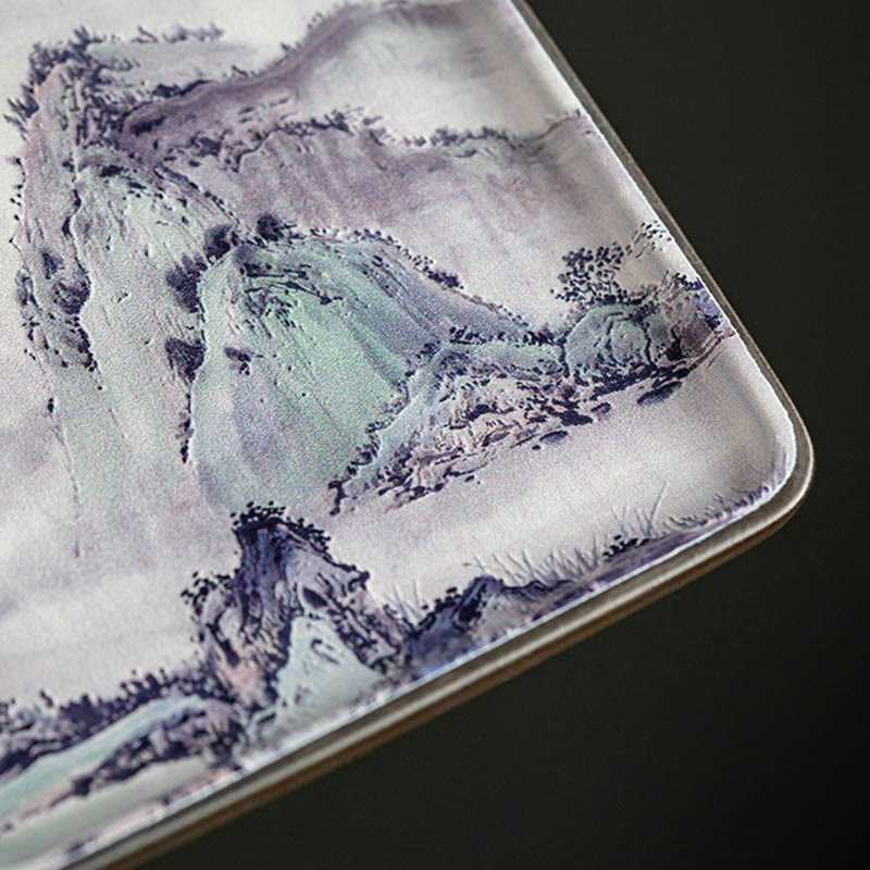 Mountain Lake Flower Leaf Ceramic Plate Tray Stick Incense Burner Decoration