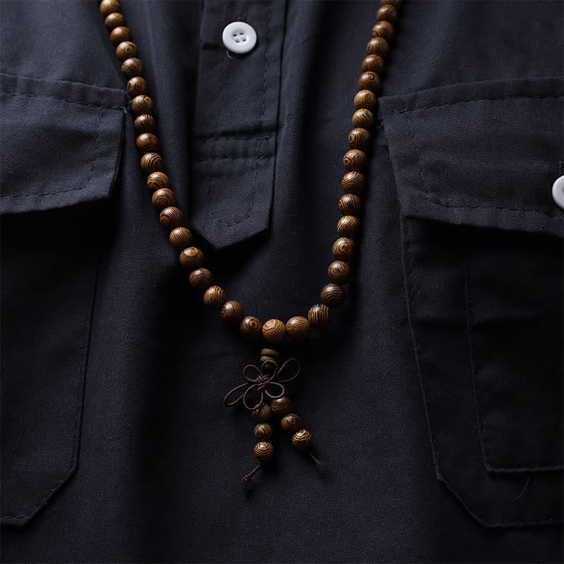 108 Mala Beads Bracelet Prayer Meditation Sandalwood Elastic
