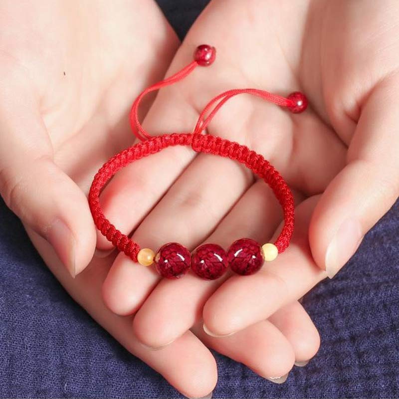 Cinnabar Blessing Red String Bracelet For Kids