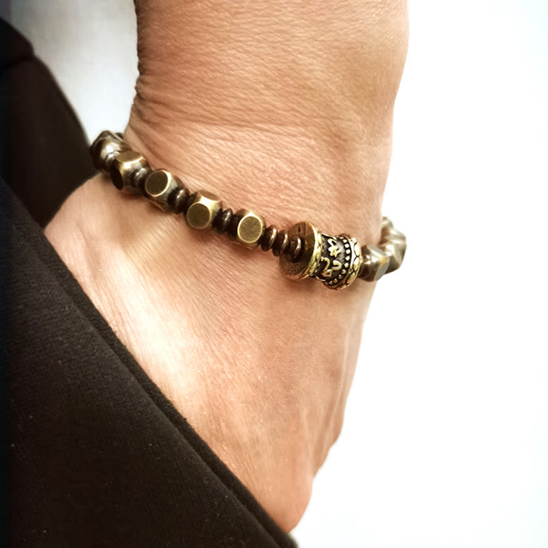 "Wishing You Balance and Strength" Brass Amulet Bracelet Includes Gift Message Card